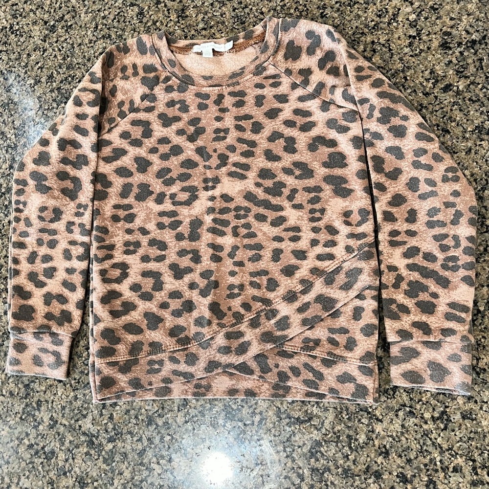Threads 4 Thought Brown and Black Leopard Print Sweater